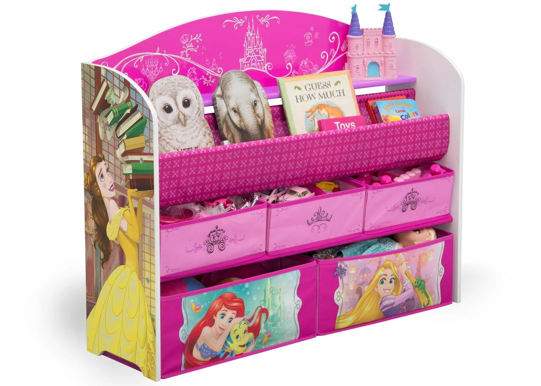 Delta Children Princess Deluxe Book & Toy Organizer 4 Delta Children Princess Deluxe Book & Toy Organizer