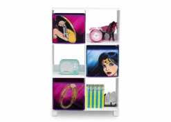 DC Comics Wonder Woman 6 Cubby Deluxe Storage Unit