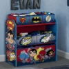 Delta Children Storage Super Friends (Batman | Robin | Superman | Wonder Woman | The Flash) Multi-Bin Toy Organizer