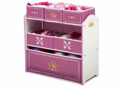 Delta Children Storage Princess Crown Multi-Bin Toy Organizer, White/Pink 13 Delta Children Storage Princess Crown Multi-Bin Toy Organizer, White/Pink
