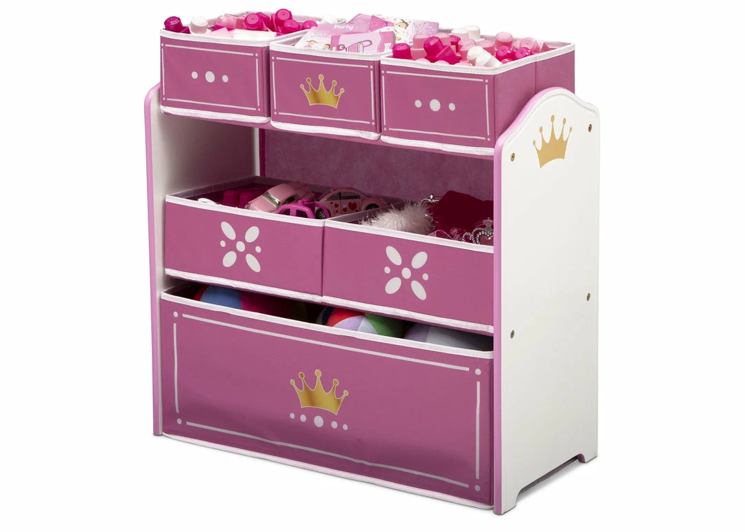Delta Children Storage Princess Crown Multi-Bin Toy Organizer, White/Pink 7 Delta Children Storage Princess Crown Multi-Bin Toy Organizer, White/Pink