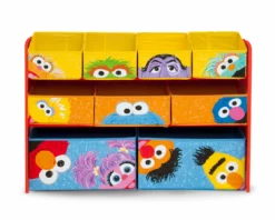 Delta Children Sesame Street Deluxe 9 Bin Design And Store Toy Organizer Storage