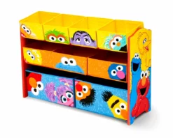 Delta Children Sesame Street Deluxe 9 Bin Design And Store Toy Organizer Storage