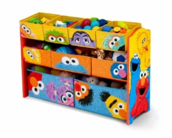 Delta Children Sesame Street Deluxe 9 Bin Design And Store Toy Organizer Storage