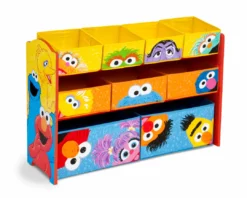 Delta Children Sesame Street Deluxe 9 Bin Design And Store Toy Organizer Storage