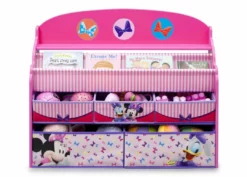 Delta Children Minnie Mouse Deluxe Book & Toy Organizer Storage