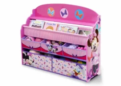Delta Children Minnie Mouse Deluxe Book & Toy Organizer Storage