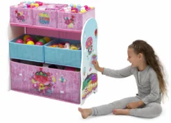 Delta Children Trolls World Tour Design And Store 6 Bin Toy Organizer