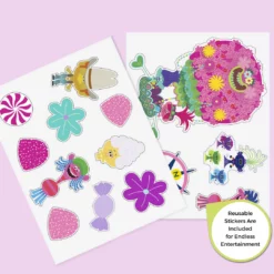 Delta Children Trolls World Tour Design And Store 6 Bin Toy Organizer