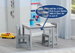 Delta Children Table & Chair Sets MySize Wood Kids Chairs For Playroom (Pack Of 2)