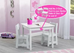 Delta Children Table & Chair Sets MySize Wood Kids Chairs For Playroom (Pack Of 2)