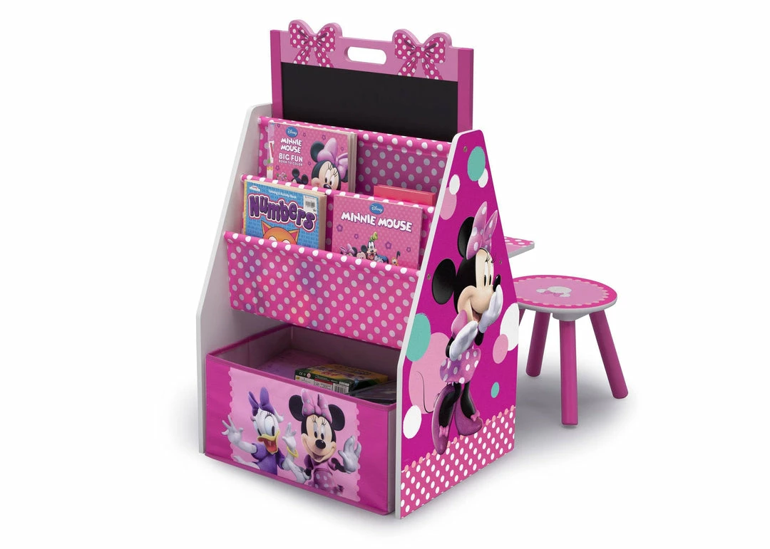Delta Children Minnie Mouse Deluxe Kids Art Table - Easel, Desk, Stool, Toy Organizer 6 Delta Children Minnie Mouse Deluxe Kids Art Table - Easel, Desk, Stool, Toy Organizer