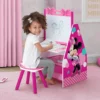 Delta Children Minnie Mouse Deluxe Kids Art Table - Easel, Desk, Stool, Toy Organizer