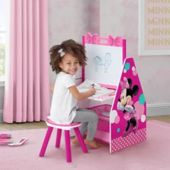 Delta Children Minnie Mouse Deluxe Kids Art Table - Easel, Desk, Stool, Toy Organizer 15 Delta Children Minnie Mouse Deluxe Kids Art Table - Easel, Desk, Stool, Toy Organizer