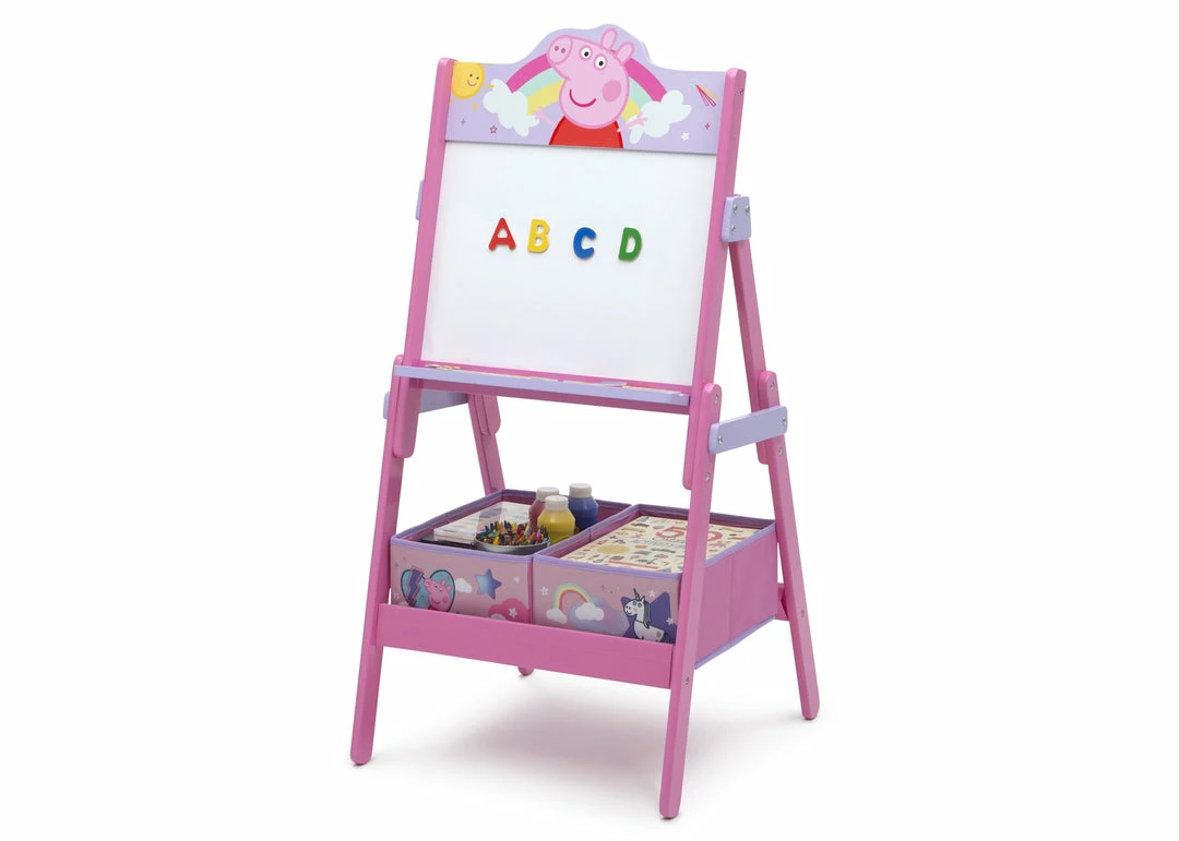 Delta Children Peppa Pig Wooden Activity Easel With Storage Gifts 6 Delta Children Peppa Pig Wooden Activity Easel With Storage Gifts