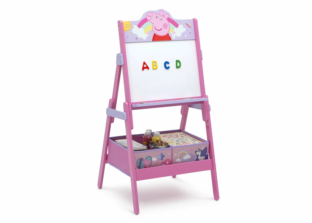 Delta Children Peppa Pig Wooden Activity Easel With Storage Gifts 5 Delta Children Peppa Pig Wooden Activity Easel With Storage Gifts