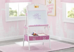 Delta Children Princess Crown Wooden Activity Easel With Storage