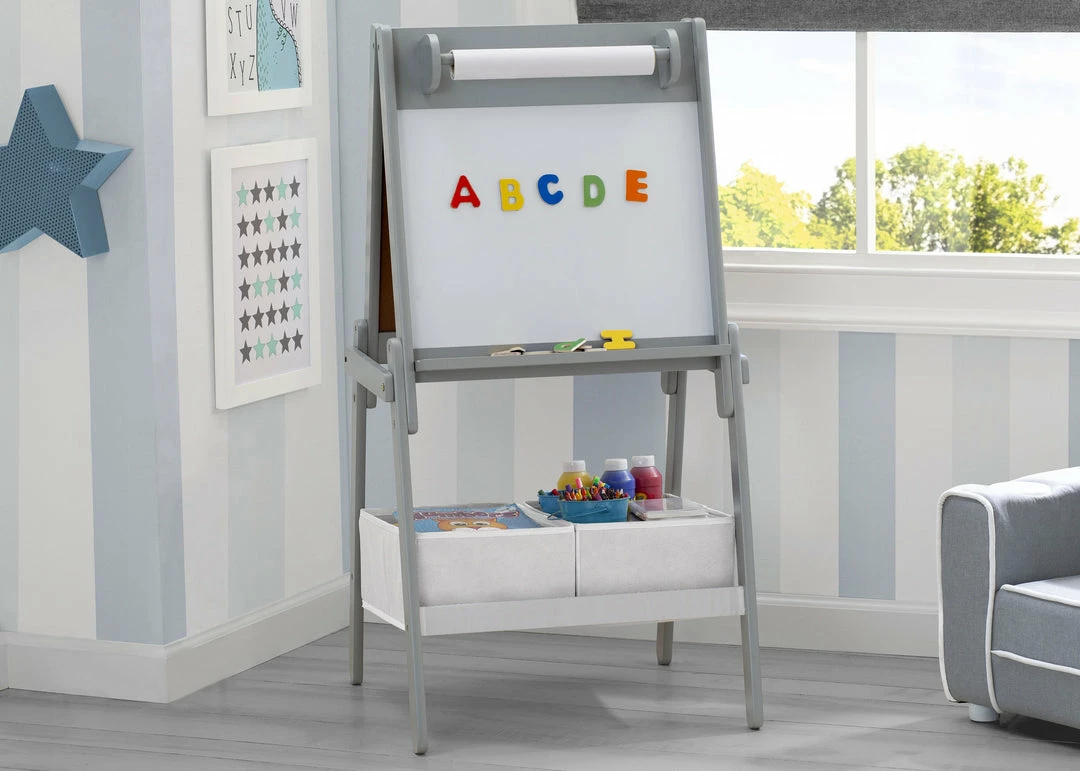 Delta Children Chelsea Double-Sided Storage Easel With Paper Roll And Magnets | Dry Erase Surface & Chalkboard Surface Gifts 3 Delta Children Chelsea Double-Sided Storage Easel With Paper Roll And Magnets | Dry Erase Surface & Chalkboard Surface Gifts