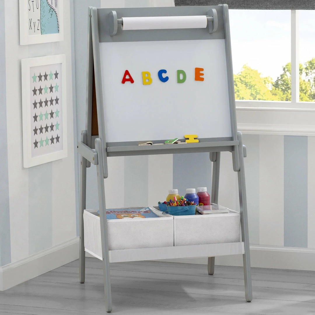 Delta Children Chelsea Double-Sided Storage Easel With Paper Roll And Magnets | Dry Erase Surface & Chalkboard Surface Gifts 10 Delta Children Chelsea Double-Sided Storage Easel With Paper Roll And Magnets | Dry Erase Surface & Chalkboard Surface Gifts