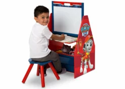 Delta Children PAW Patrol Deluxe Kids Art Table - Easel, Desk, Stool, Toy Organizer