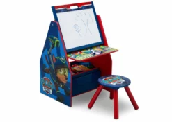 Delta Children PAW Patrol Deluxe Kids Art Table - Easel, Desk, Stool, Toy Organizer