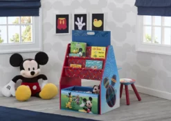 Delta Children Mickey Mouse Activity Center - Easel Desk With Stool & Toy Organizer Easels