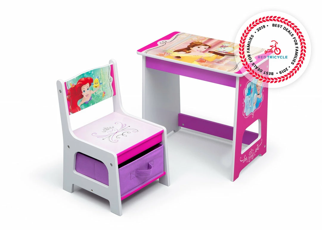 Delta Children Princess Kids Wood Desk And Chair Set