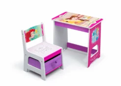 Delta Children Princess Kids Wood Desk And Chair Set