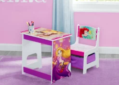 Delta Children Princess Kids Wood Desk And Chair Set