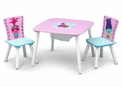 Delta Children Trolls World Tour Table And Chair Set With Storage