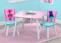 Delta Children Trolls World Tour Table And Chair Set With Storage