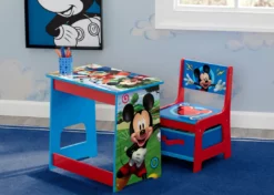 Delta Children Activity Desks Mickey Mouse Kids Wood Desk And Chair Set