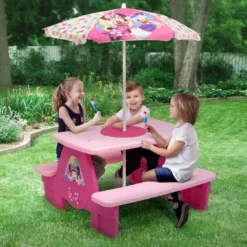 Delta Children Minnie Mouse 4 Seat Activity Picnic Table With Umbrella And LEGO Compatible Tabletop Outdoor 13 Delta Children Minnie Mouse 4 Seat Activity Picnic Table With Umbrella And LEGO Compatible Tabletop Outdoor