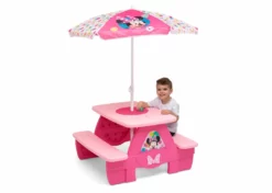 Delta Children Minnie Mouse 4 Seat Activity Picnic Table With Umbrella And LEGO Compatible Tabletop Outdoor 12 Delta Children Minnie Mouse 4 Seat Activity Picnic Table With Umbrella And LEGO Compatible Tabletop Outdoor