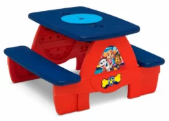 Delta Children What's New PAW Patrol 4 Seat Activity Picnic Table With LEGO Compatible Tabletop