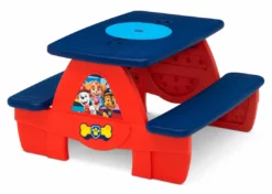 Delta Children What's New PAW Patrol 4 Seat Activity Picnic Table With LEGO Compatible Tabletop