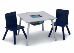 Delta Children Kids Table And Chair Set With Storage (2 Chairs Included)