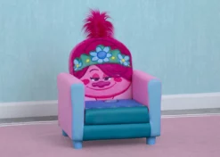 Delta Children Trolls World Tour Poppy Figural Upholstered Kids Chair Kids’ Chairs