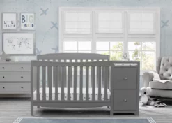 Delta Children Baby Cribs Mason Convertible 6-in-1 Crib And Changer