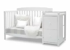 Delta Children Baby Cribs Mason Convertible 6-in-1 Crib And Changer