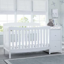Delta Children Baby Cribs Mason Convertible 6-in-1 Crib And Changer