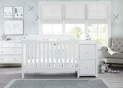 Delta Children Baby Cribs Mason Convertible 6-in-1 Crib And Changer