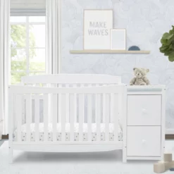 Delta Children Baby Cribs Mason Convertible 6-in-1 Crib And Changer