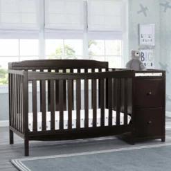 Delta Children Baby Cribs Mason Convertible 6-in-1 Crib And Changer