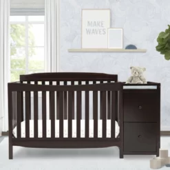 Delta Children Baby Cribs Mason Convertible 6-in-1 Crib And Changer