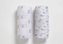 Delta Children What's New Hearts N Kisses Fitted Crib Sheets - 2 Pack