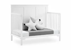 Delta Children Sweet Beginnings Sage Flat Top 6-in-1 Convertible Crib
