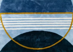 Delta Children Blue Abstract Hand-Tufted Area Rug 5x8 10 Delta Children Blue Abstract Hand-Tufted Area Rug 5x8