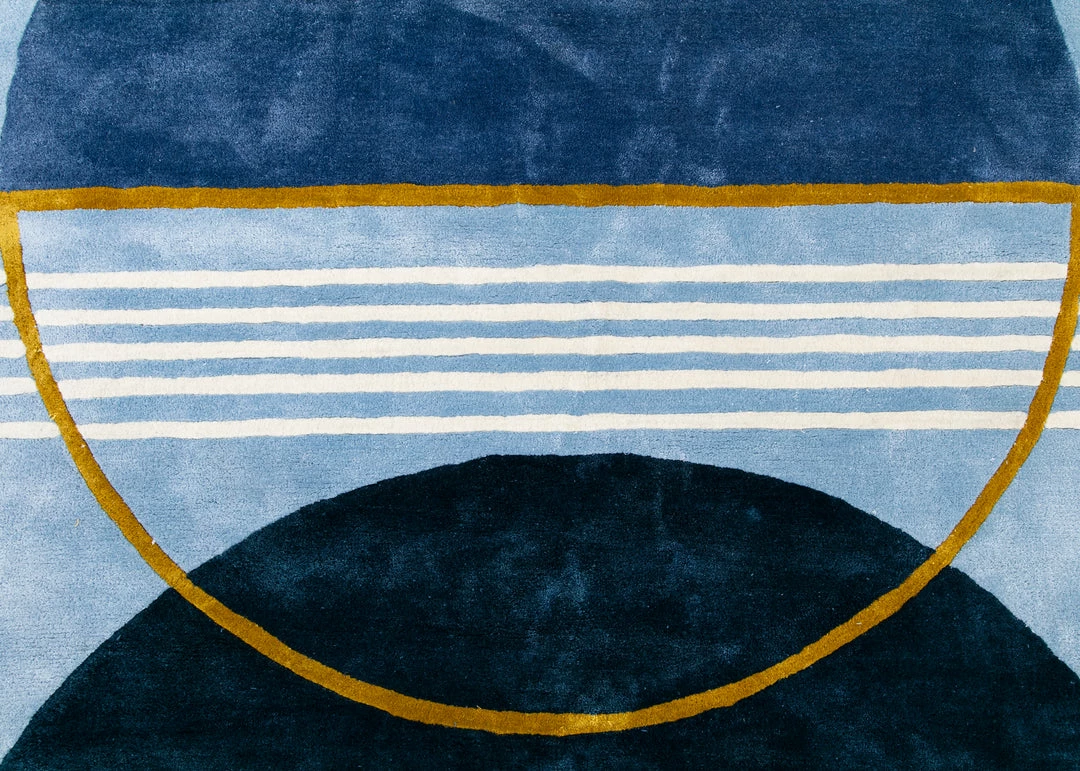 Delta Children Blue Abstract Hand-Tufted Area Rug 5x8 6 Delta Children Blue Abstract Hand-Tufted Area Rug 5x8