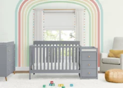 Delta Children Baby Cribs Flynn 5-in-1 Convertible Crib And Changer